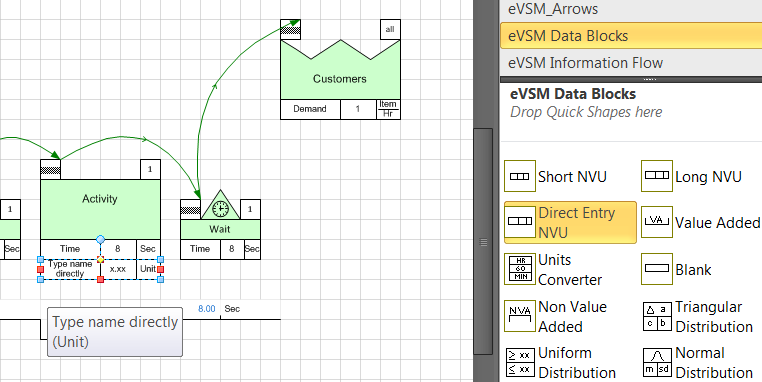 Using digital VSM software to create a value stream 