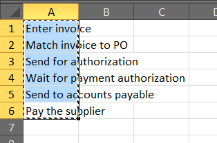 Easy digital value stream mapping using excel spreadsheet 