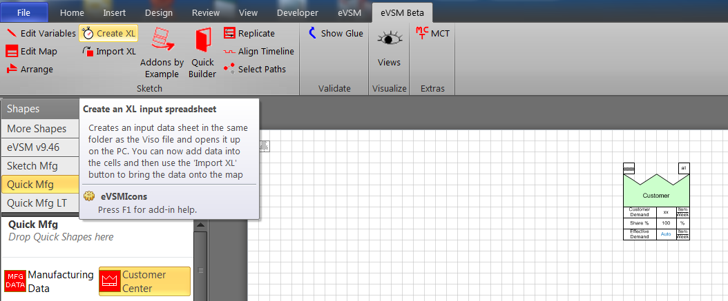 Increase productivity with digital value stream mapping, easily import map data to excel 