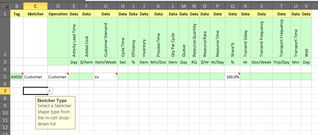 Increase productivity with digital value stream mapping, easily import map data to excel
